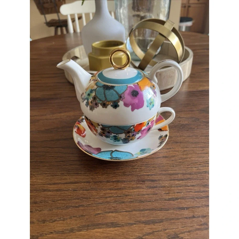 Grace Teaware Meadow Joy Fine Porcelain Tea For One Set